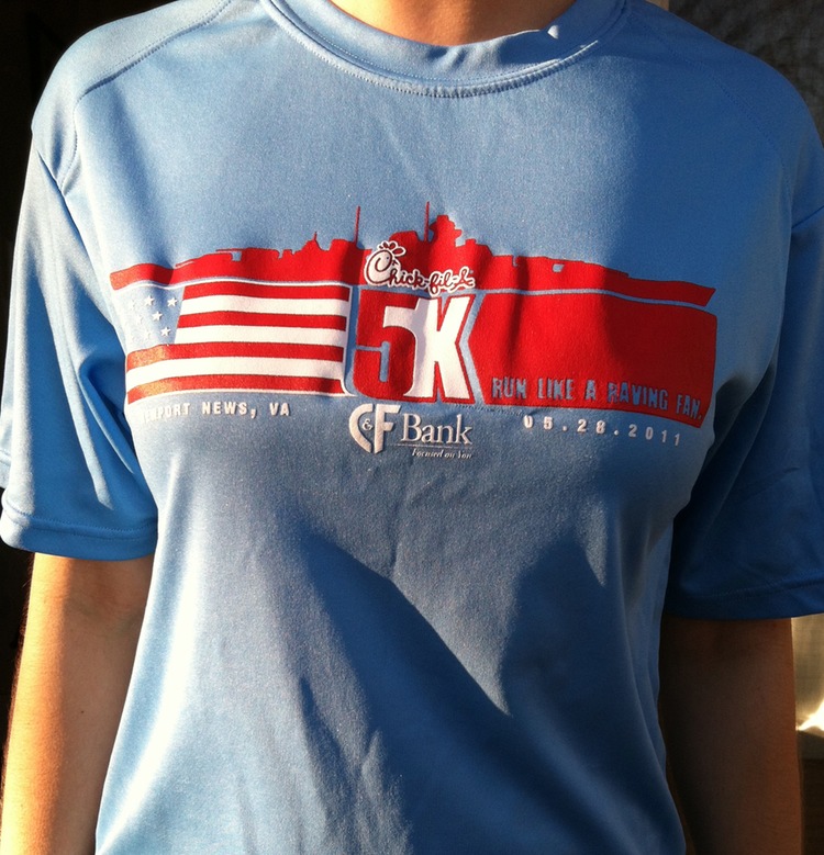 Chick fil-A 5K. Newport News, Va. May 28, 2011