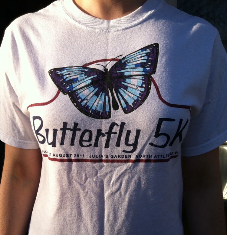 Butterfly 5K Road Race. North Attleboro, MA. August 21, 2011